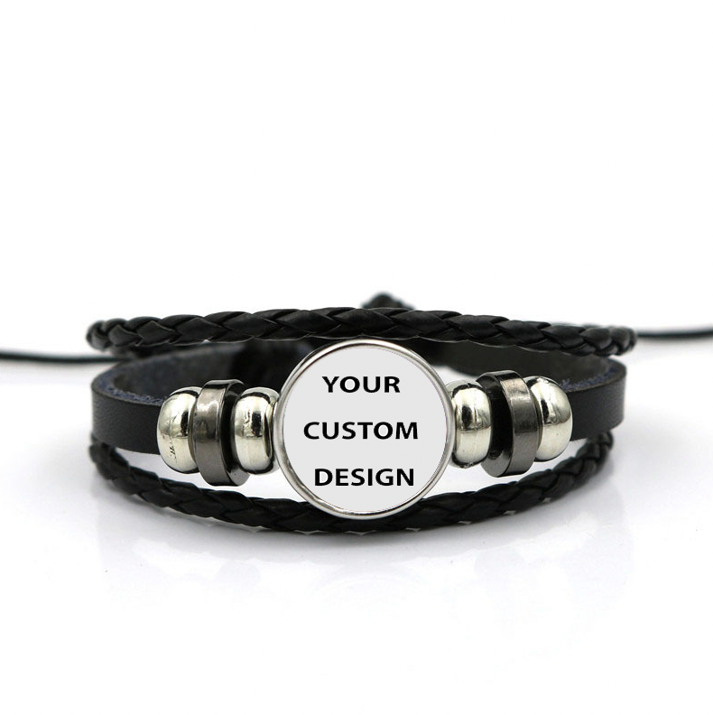 Your Custom Image / Photo Designed Leather Bracelets