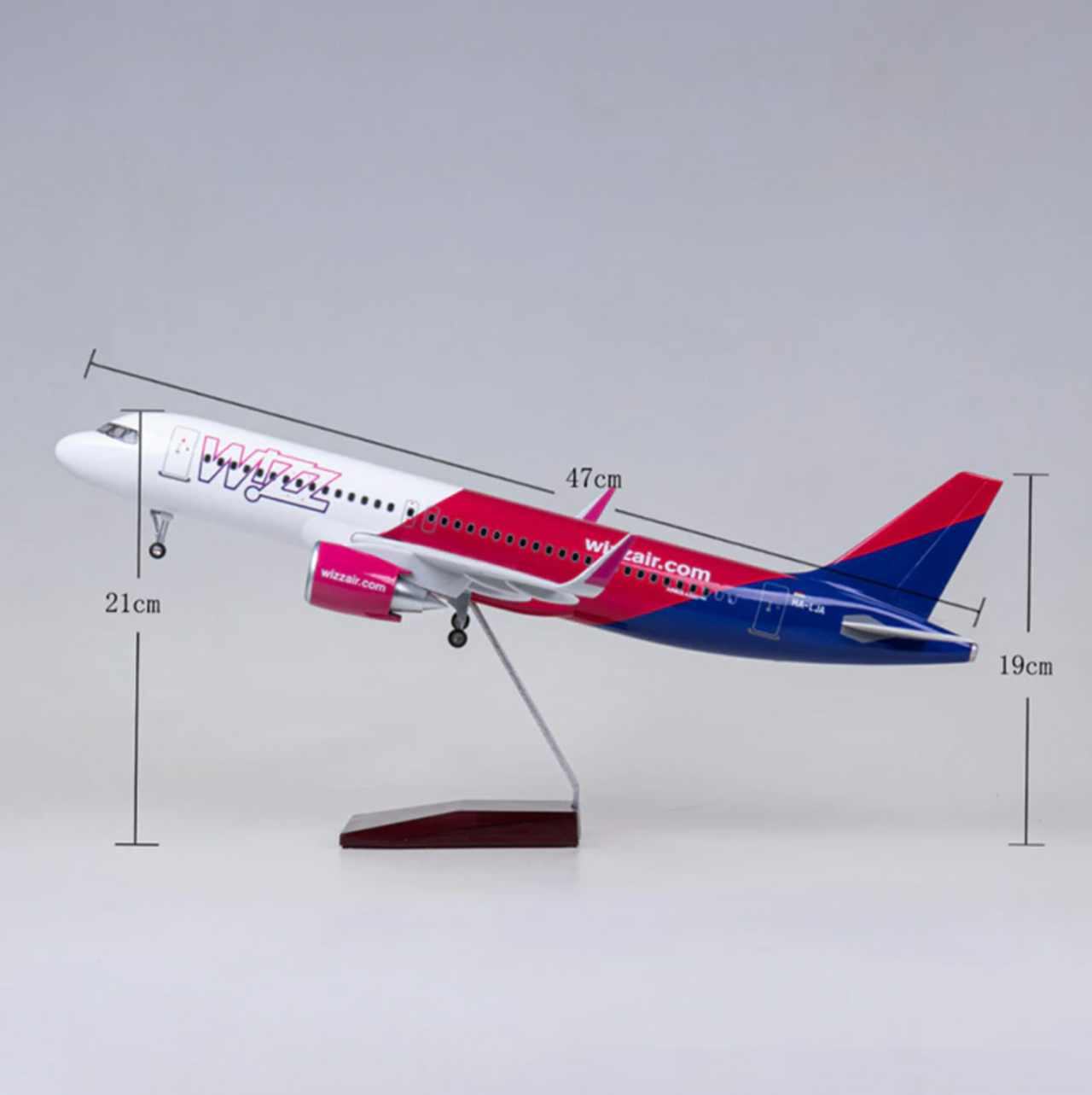 Wizz Air Airbus A320Neo Airplane Model (47CM)