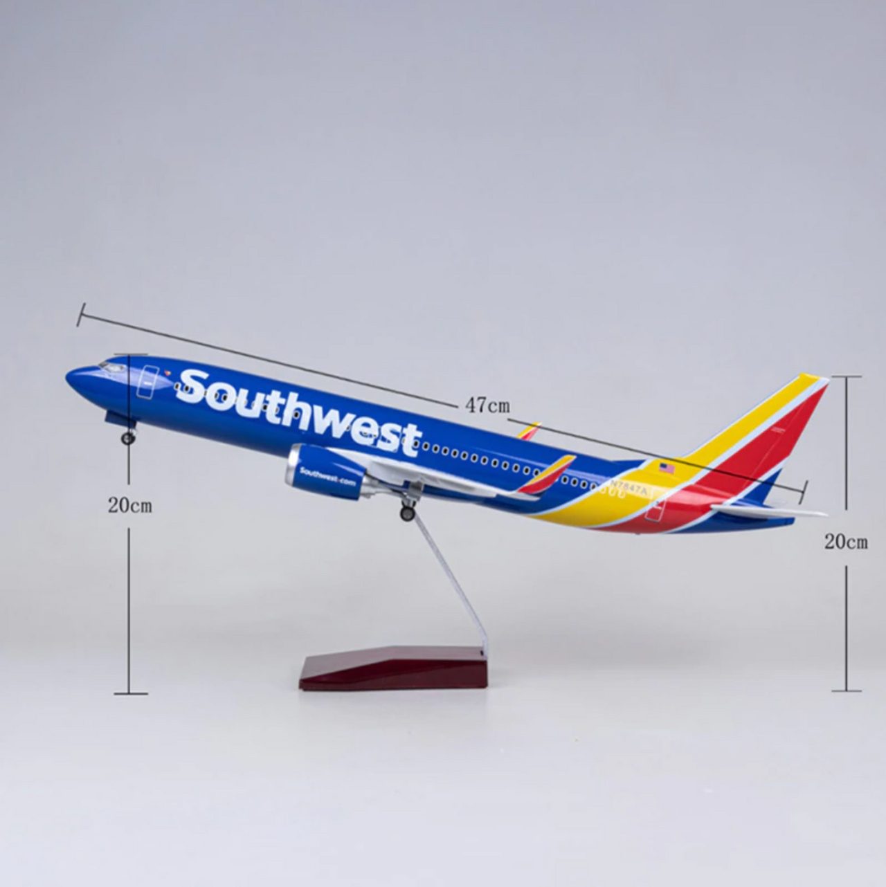 Southwest Boeing 737-700 Airplane Model (1/84 Scale - 47CM)