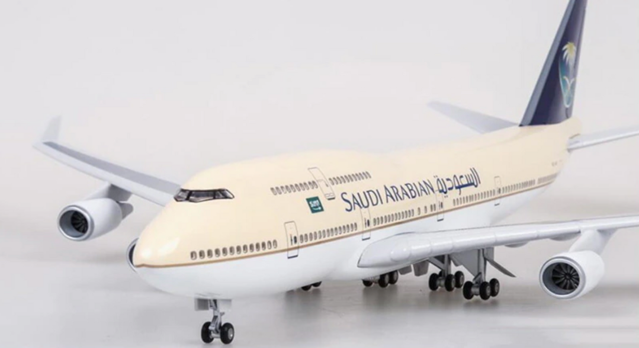 Saudi Arabia Boeing 747 Airplane Model (1/160 Scale - 47CM)