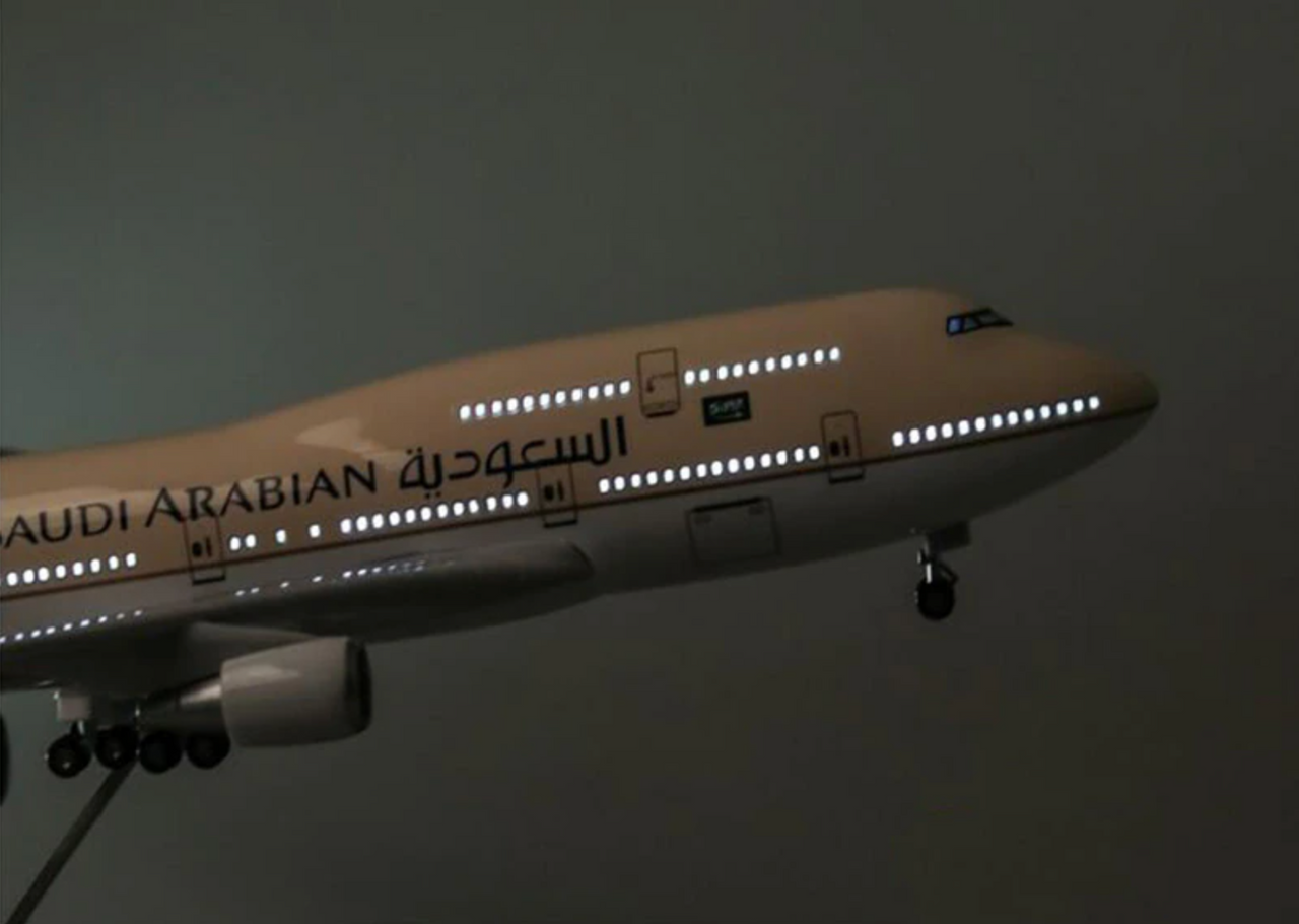 Saudi Arabia Boeing 747 Airplane Model (1/160 Scale - 47CM)