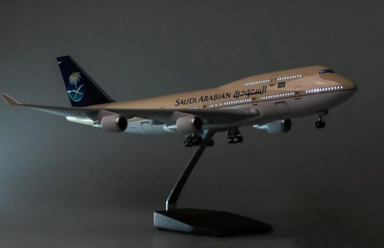 Saudi Arabia Boeing 747 Airplane Model (1/160 Scale - 47CM)