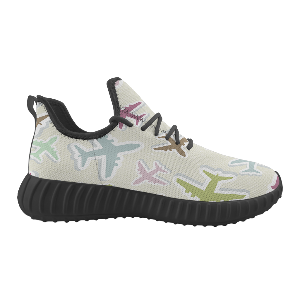 Seamless 3D Airplanes Designed Sport Sneakers & Shoes (WOMEN)