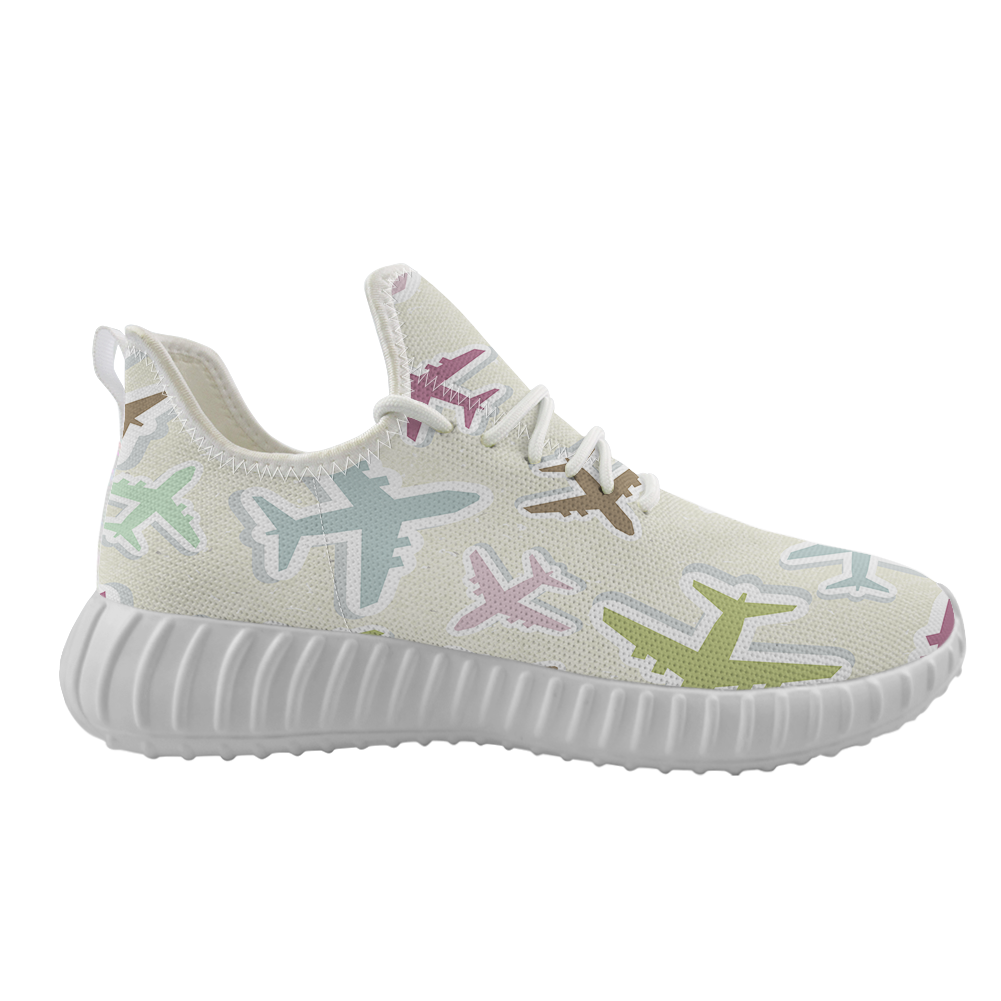Seamless 3D Airplanes Designed Sport Sneakers & Shoes (MEN)