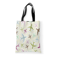 Thumbnail for Seamless 3D Airplanes Designed Tote Bags