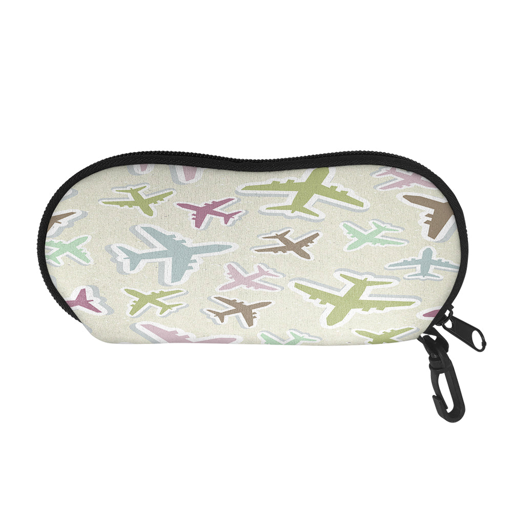 Seamless 3D Airplanes Designed Glasses Bag