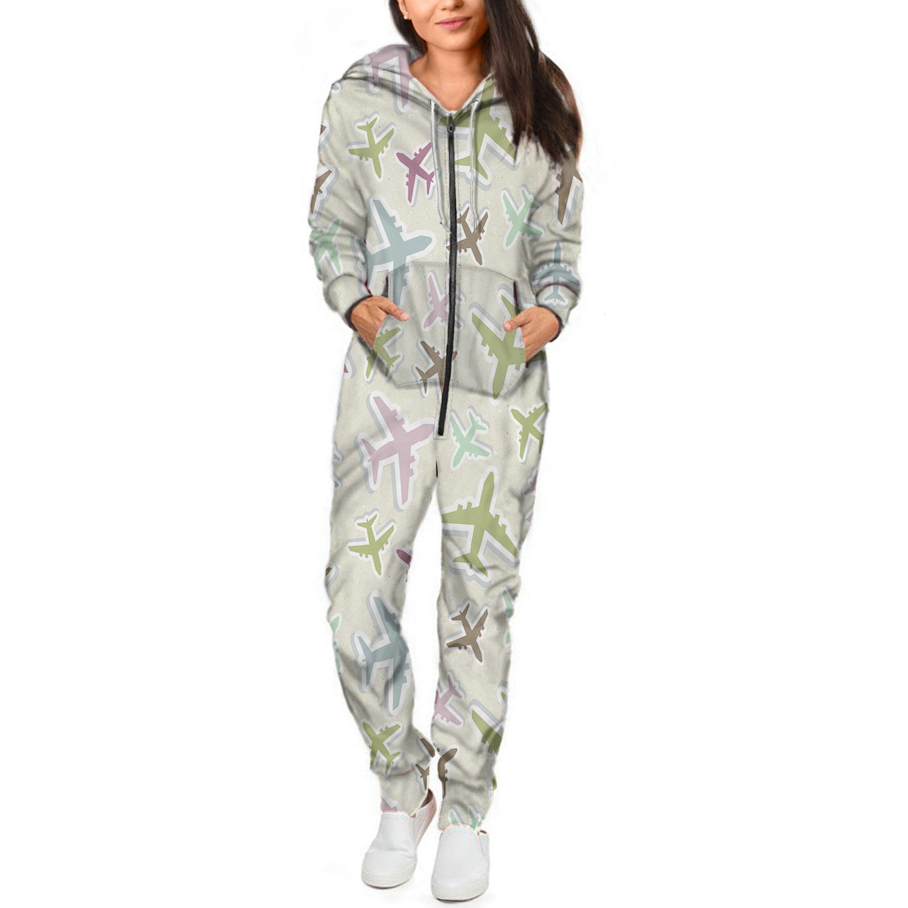 Seamless 3D Airplanes Designed Jumpsuit for Men & Women