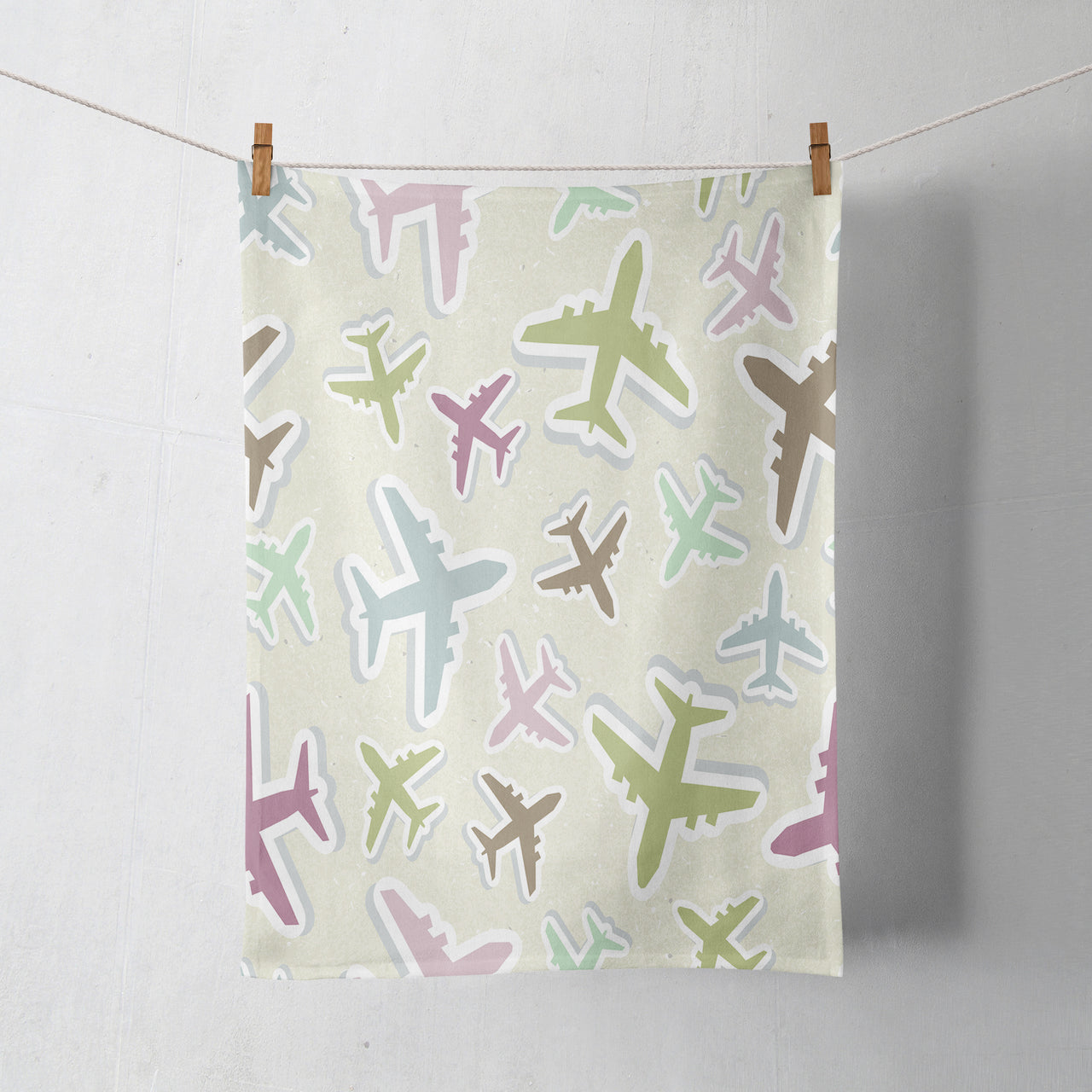 Seamless 3D Airplanes Designed Towels