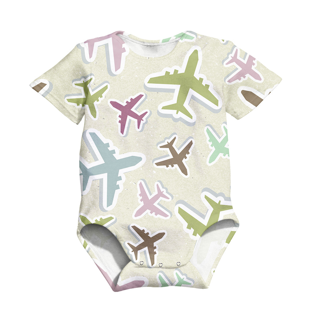 Seamless 3D Airplanes Designed 3D Baby Bodysuits