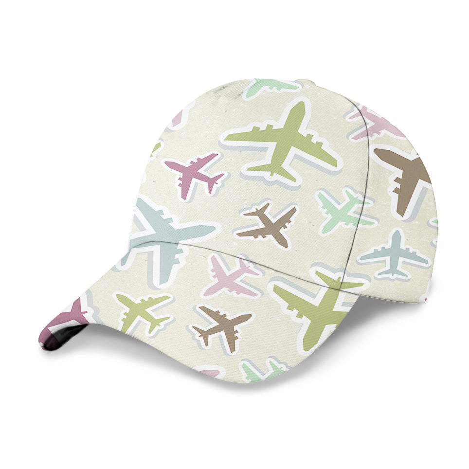 Seamless 3D Airplanes Designed 3D Peaked Cap