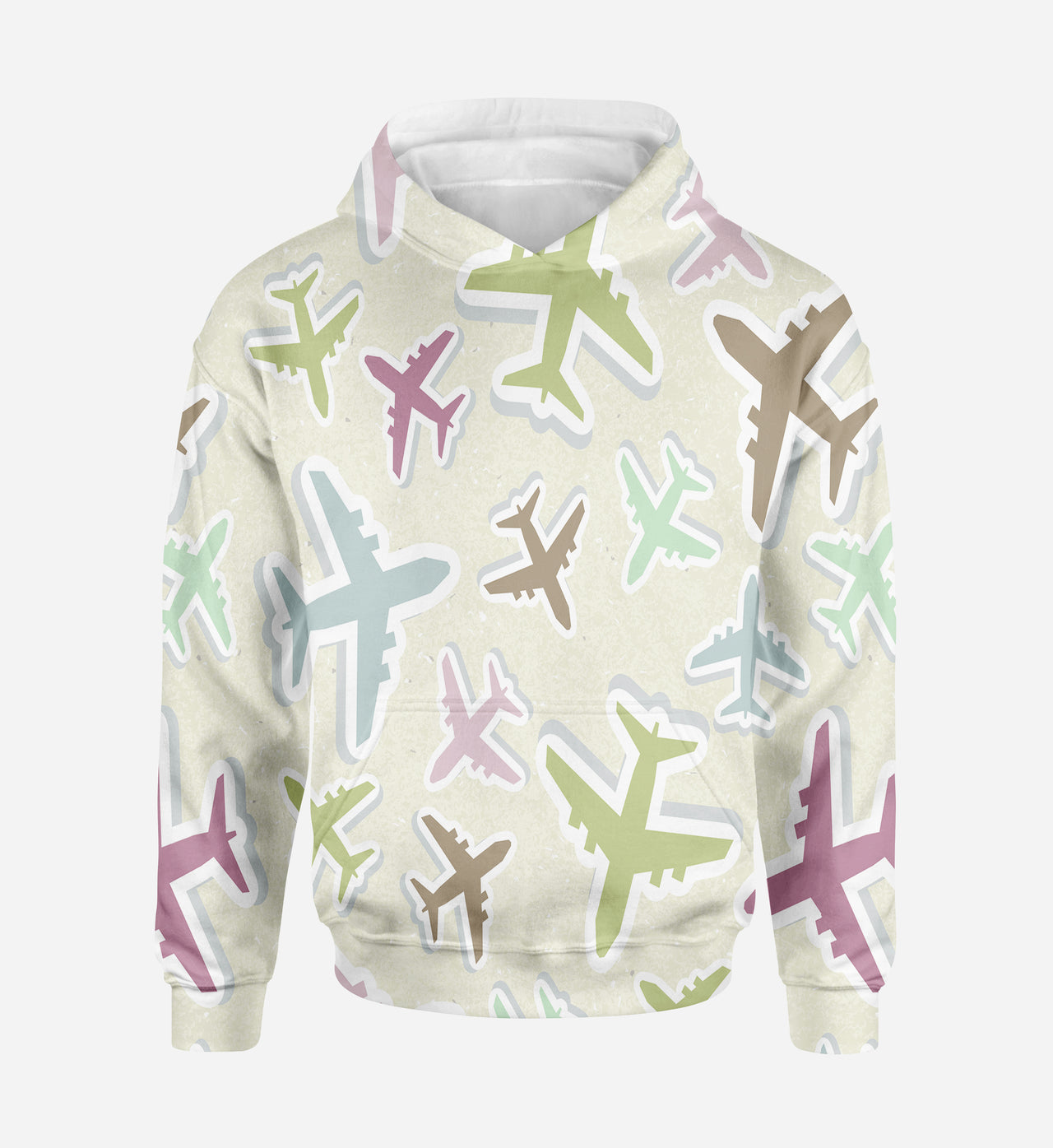 Seamless 3D Airplanes Designed 3D Hoodies