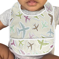 Thumbnail for Seamless 3D Airplanes Designed Baby Bib