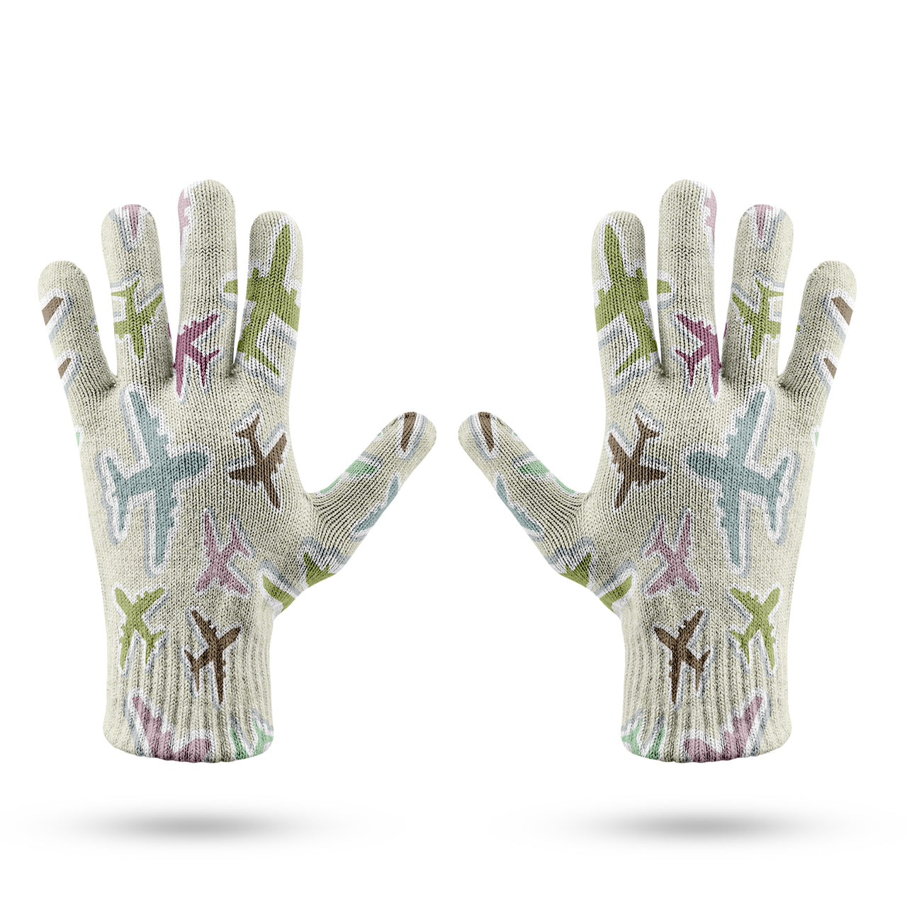 Seamless 3D Airplanes Designed Gloves