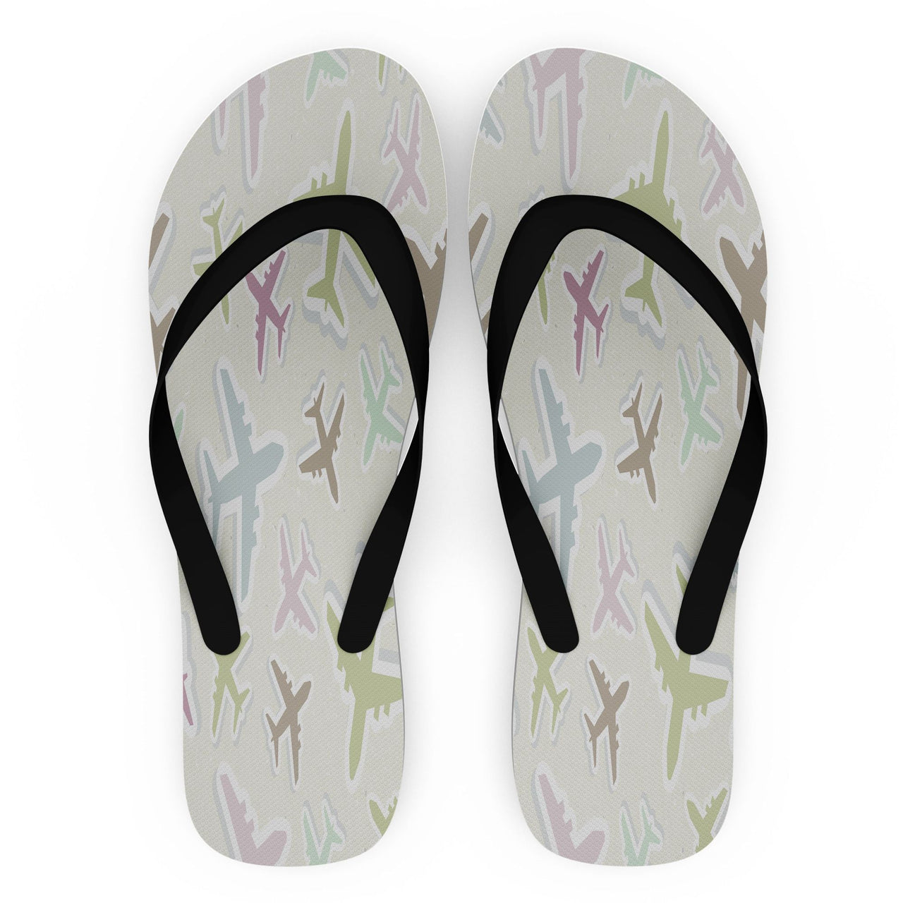 Seamless 3D Airplanes Designed Slippers (Flip Flops)