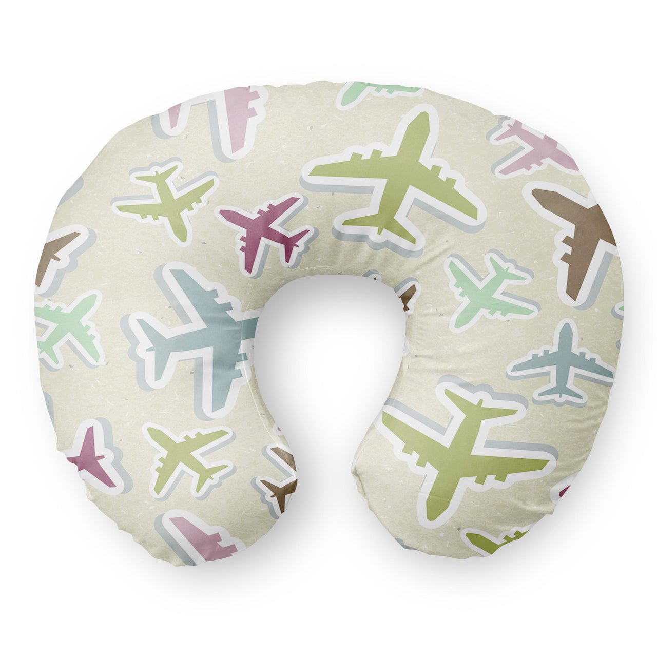 Seamless 3D Airplanes Travel & Boppy Pillows