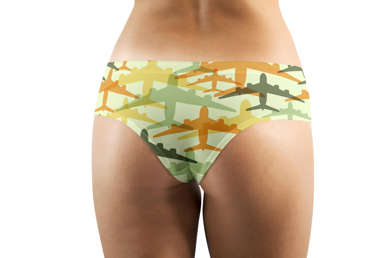 Seamless Colourful Airplanes Designed Women Panties & Shorts