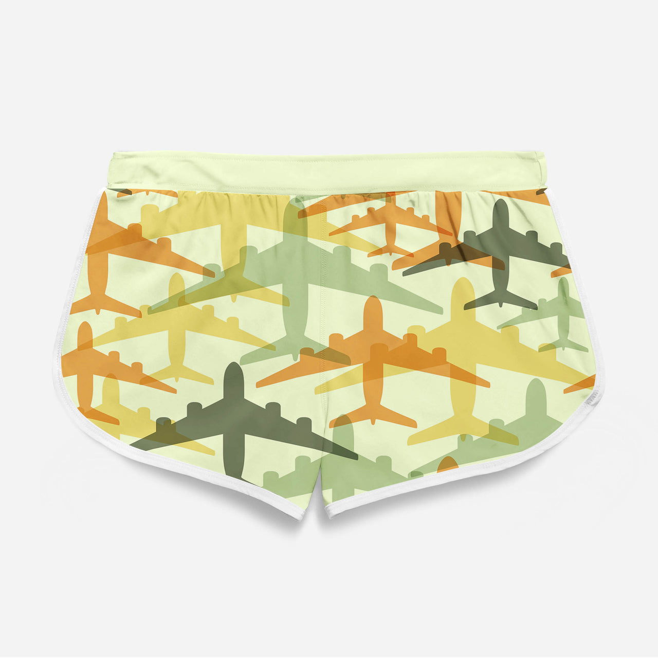 Seamless Colourful Airplanes Designed Women Beach Style Shorts