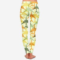 Thumbnail for Seamless Colourful Airplanes Designed Women Leggins