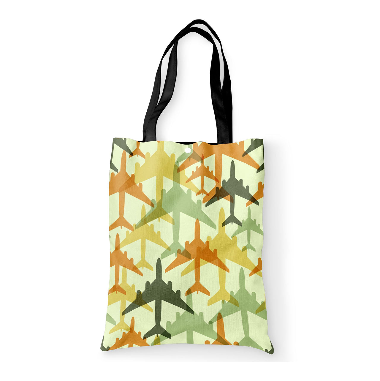 Seamless Colourful Airplanes Designed Tote Bags