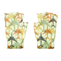Thumbnail for Seamless Colourful Airplanes Designed Cut Gloves