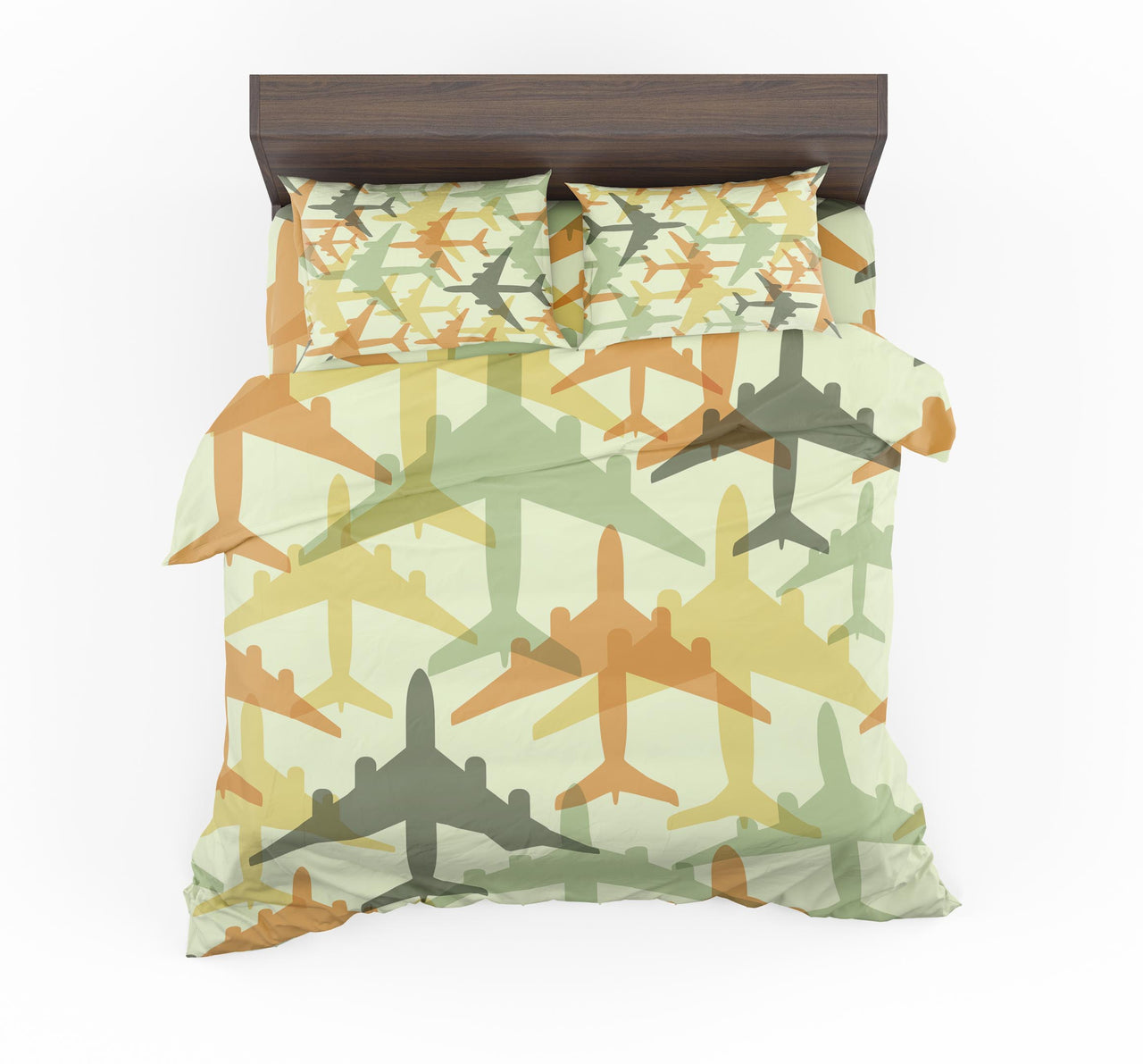 Seamless Colourful Airplanes Designed Bedding Sets