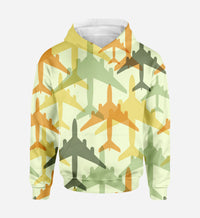 Thumbnail for Seamless Colourful Airplanes Designed 3D Hoodies
