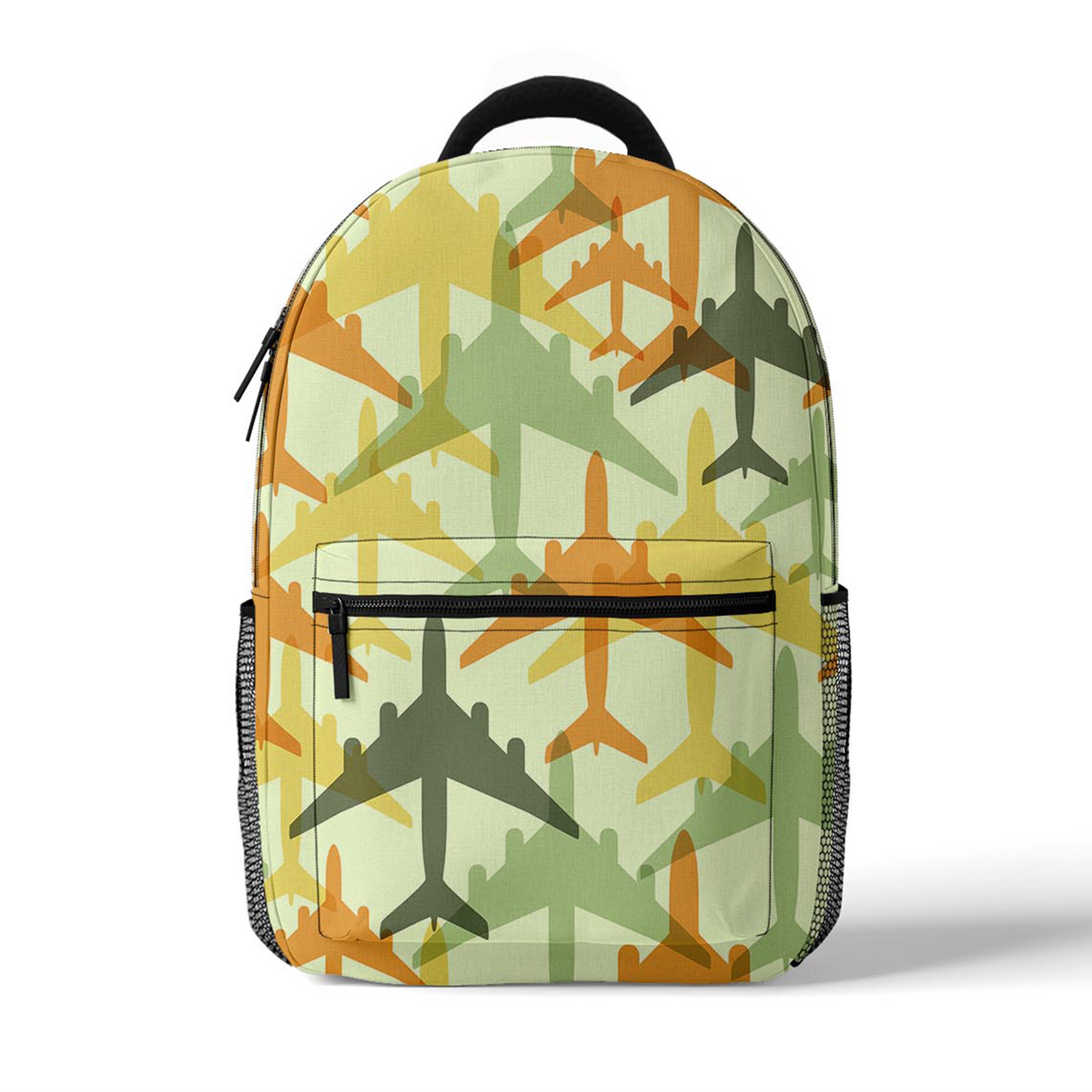 Seamless Colourful Airplanes Designed 3D Backpacks
