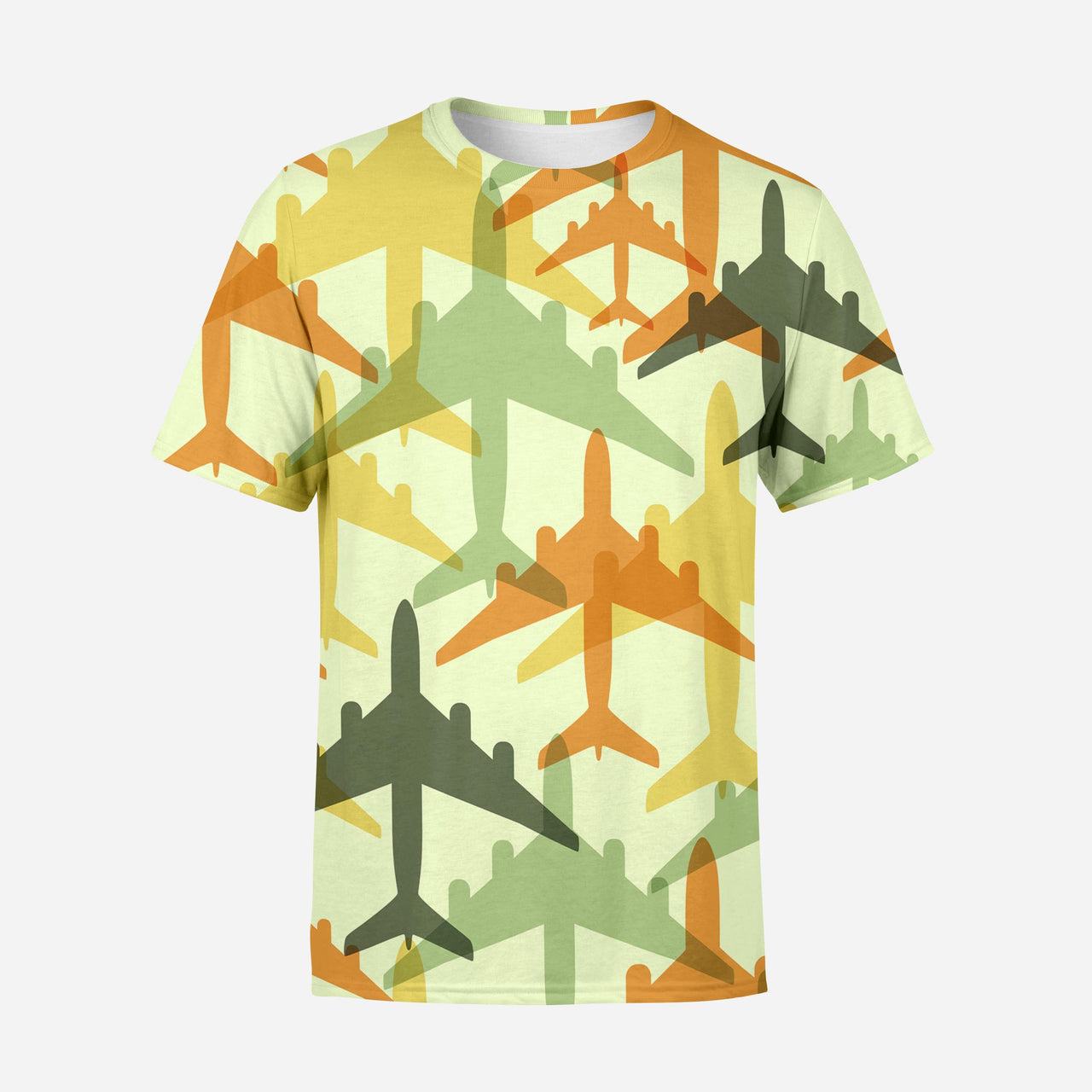Seamless Colourful Airplanes Designed 3D T-Shirts