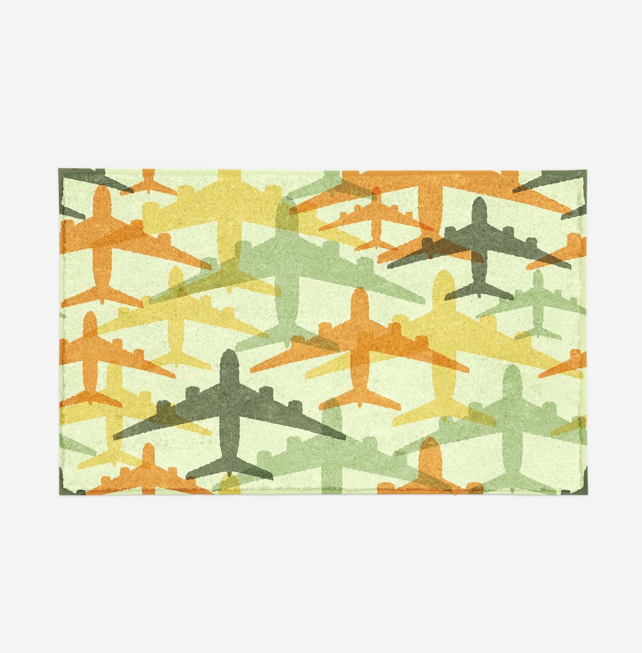 Seamless Colourful Airplanes Designed Door Mats