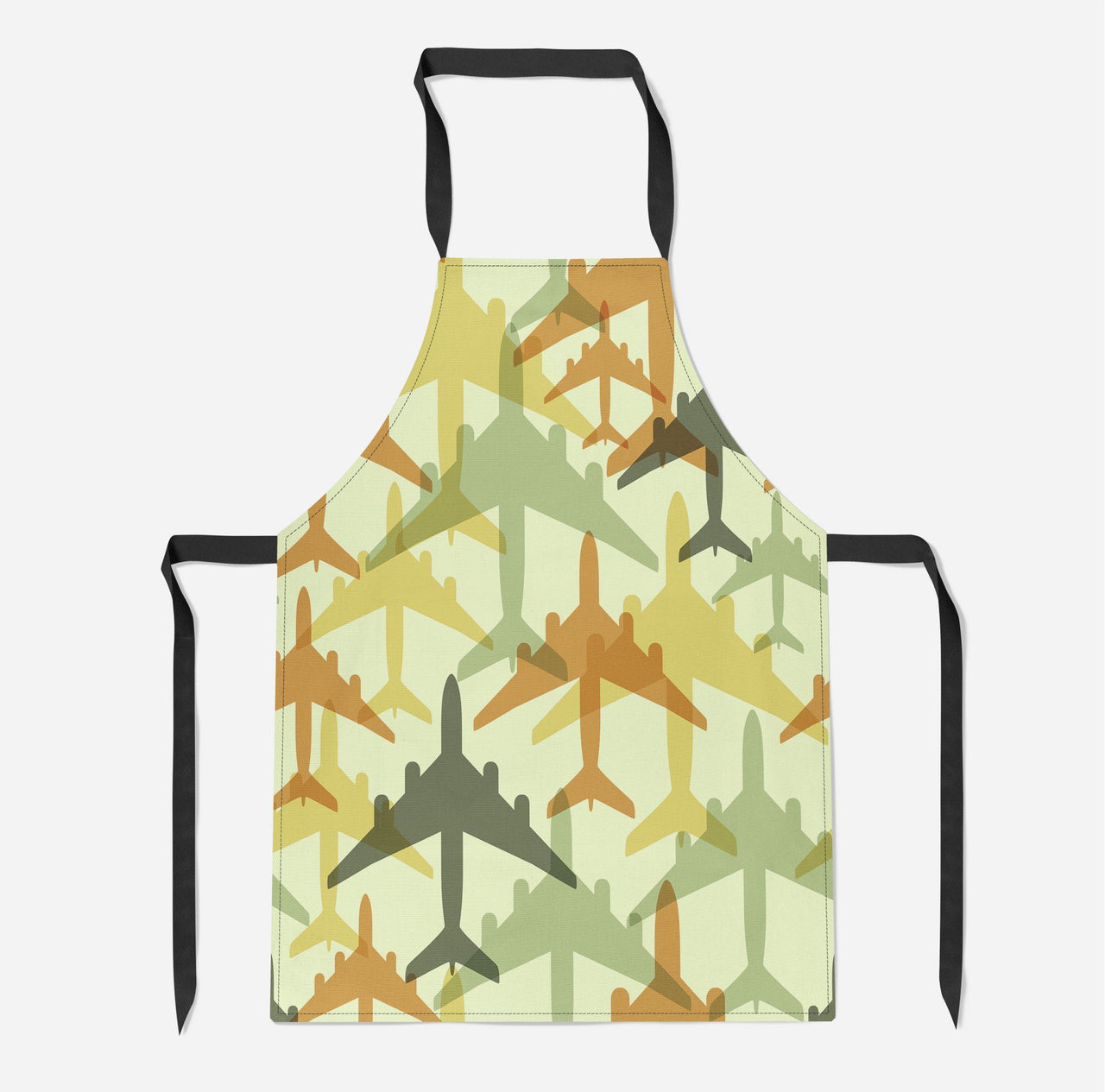 Seamless Colourful Airplanes Designed Kitchen Aprons