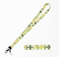 Thumbnail for Seamless Colourful Airplanes Designed Lanyard & ID Holders