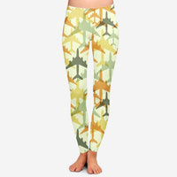 Thumbnail for Seamless Colourful Airplanes Designed Women Leggins