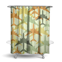 Thumbnail for Seamless Colourful Airplanes Designed Shower Curtains
