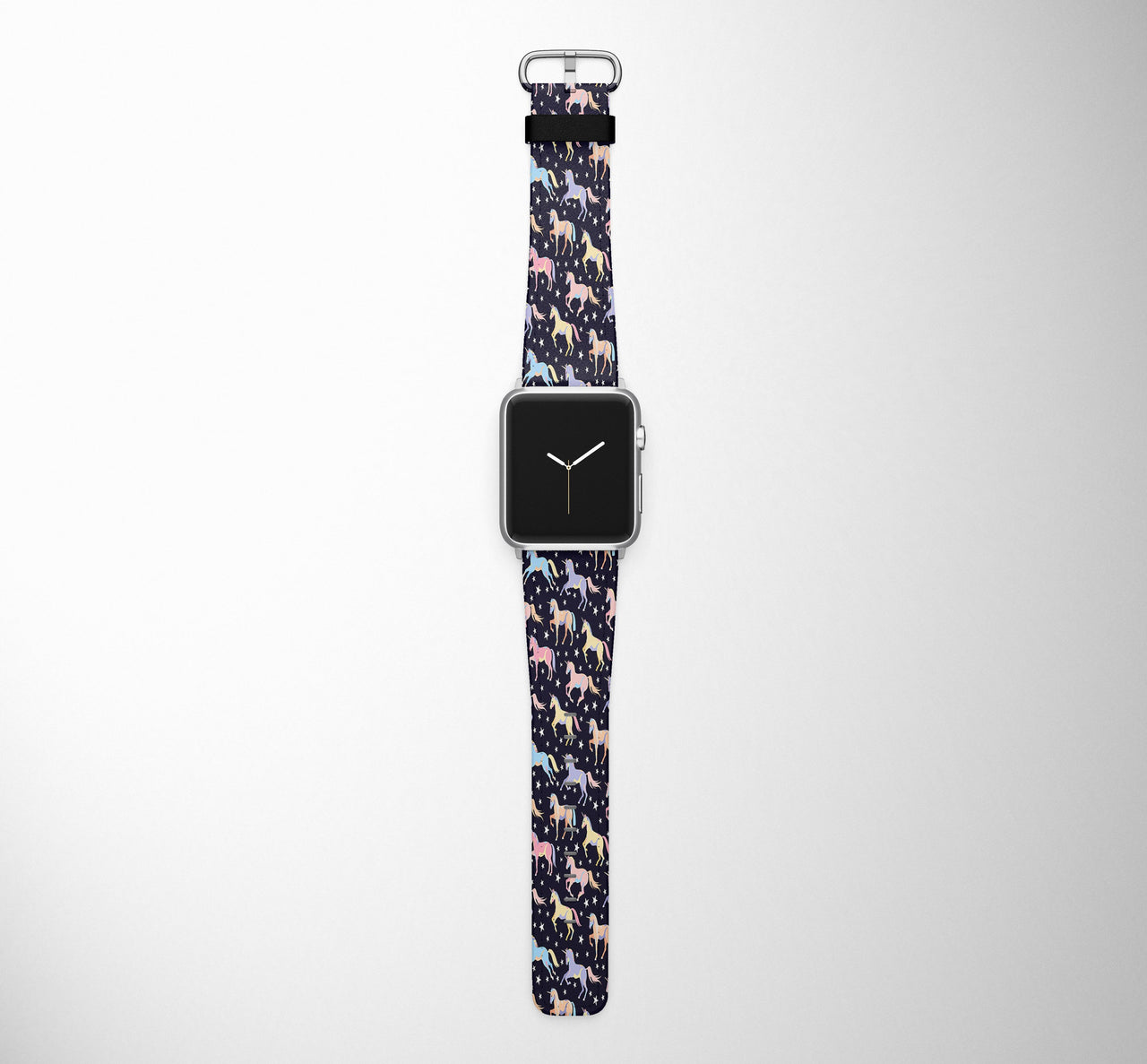 Seamless Colourful Unicorns Designed Leather Apple Watch Straps