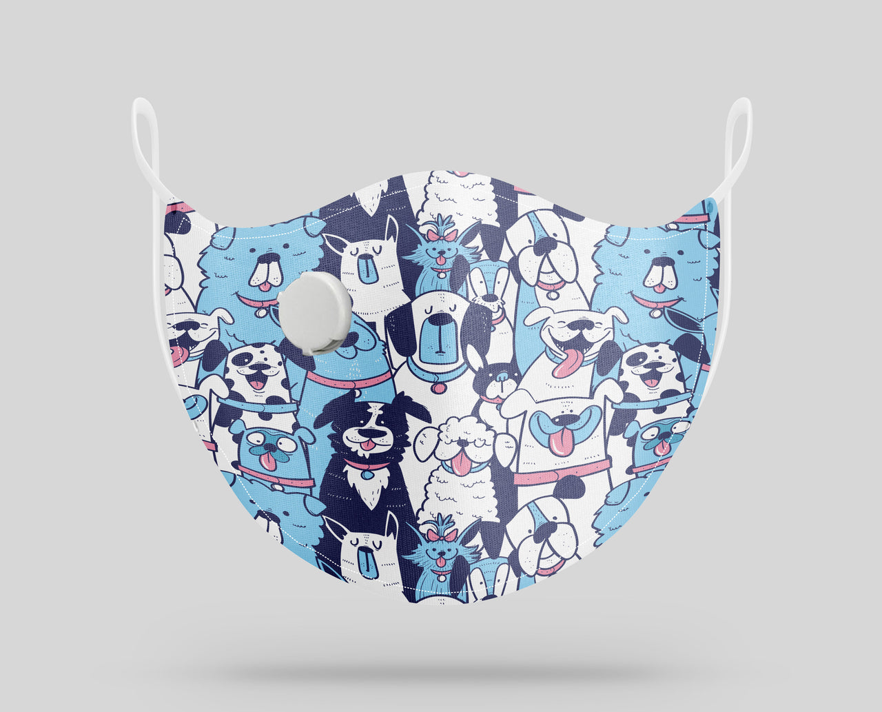Seamless Funny Dogs Designed Face Masks