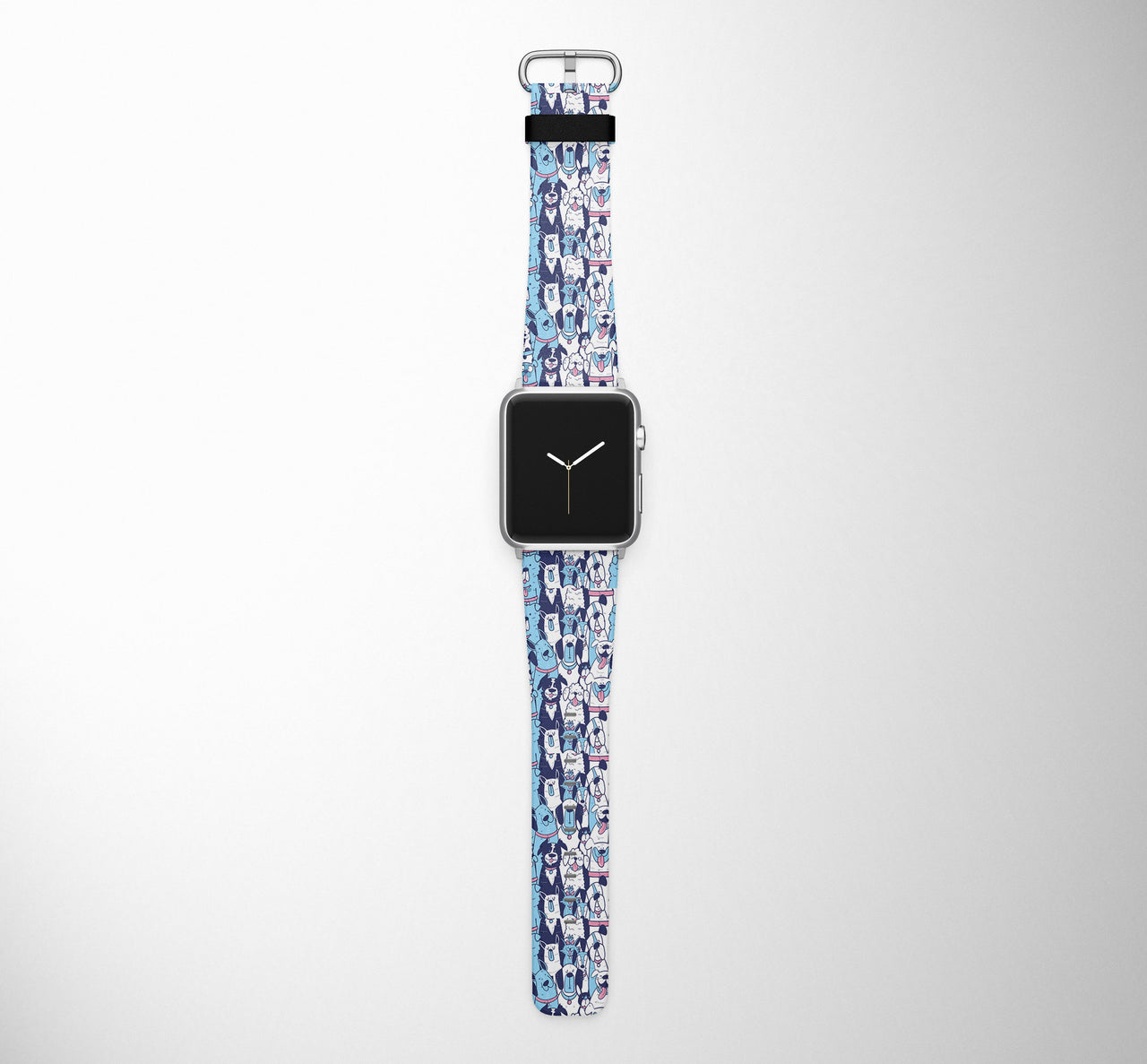 Seamless Funny Dogs Designed Leather Apple Watch Straps