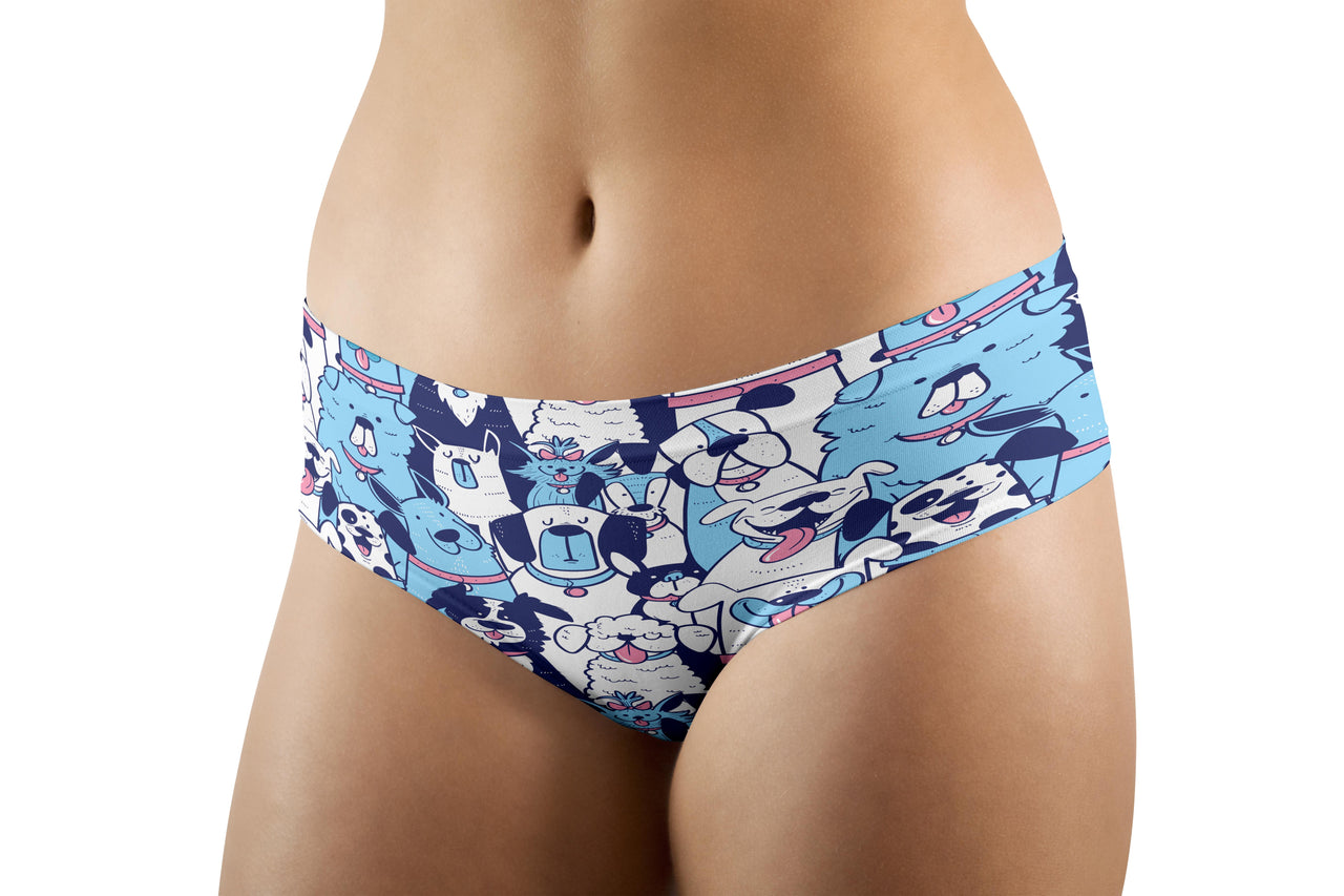 Seamless Funny Dogs Designed Women Panties & Shorts