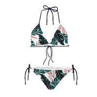 Thumbnail for Seamless Palm Leafs Designed Triangle Bikini