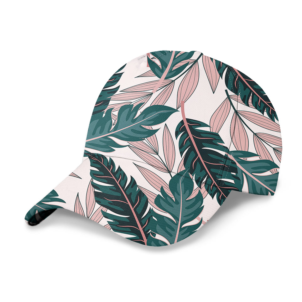 Seamless Palm Leafs Designed 3D Peaked Cap