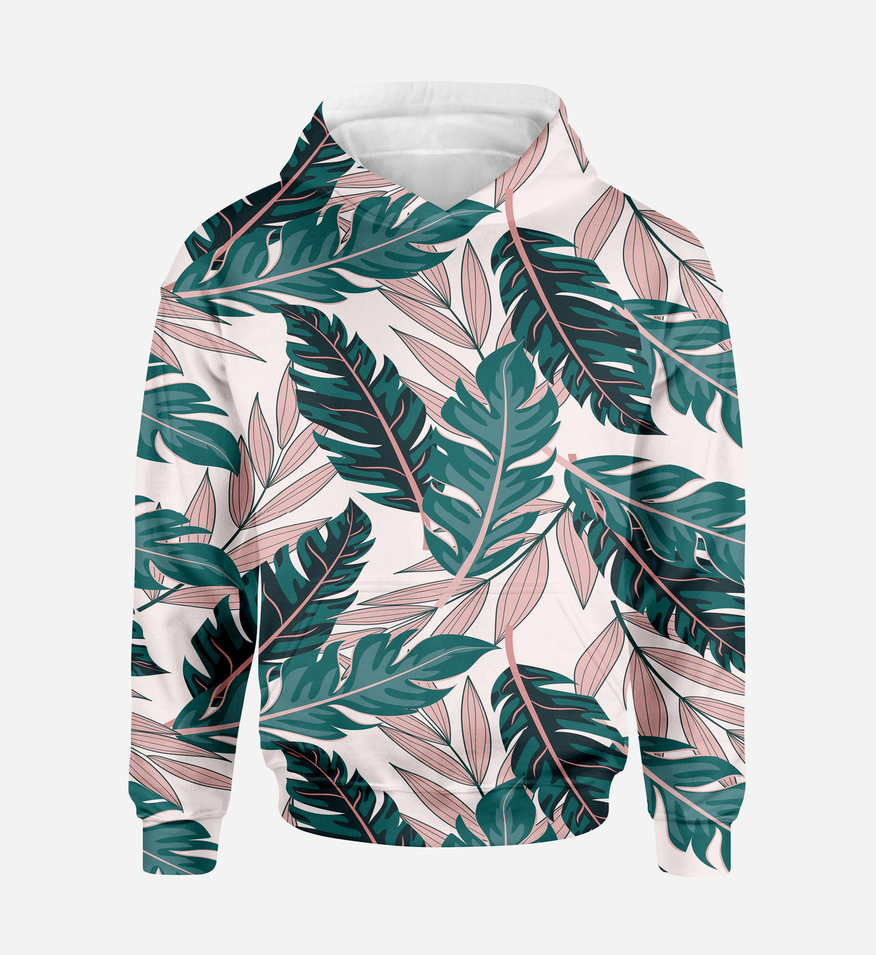 Seamless Palm Leafs Designed 3D Hoodies