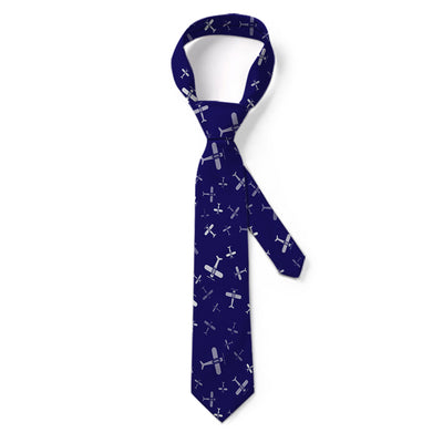 Seamless Propellers aviation design on premium silk blend tie.