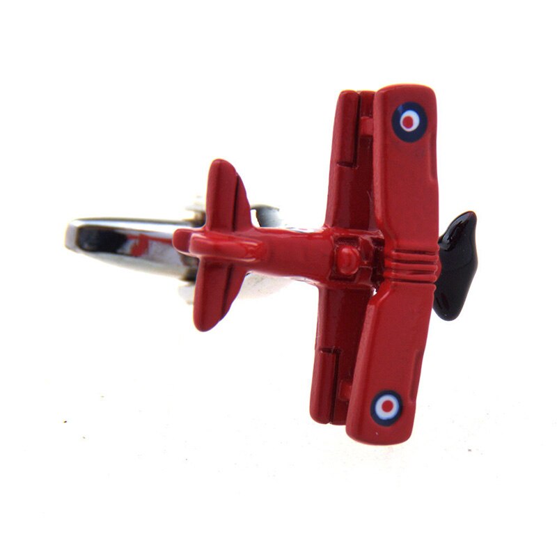 Coloured Aircraft Shaped Cuff Links