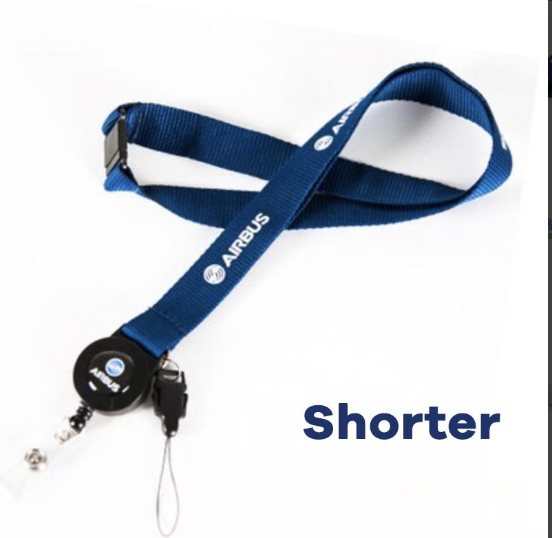 Super Quality Airbus Blue lanyard and ID holder, Short