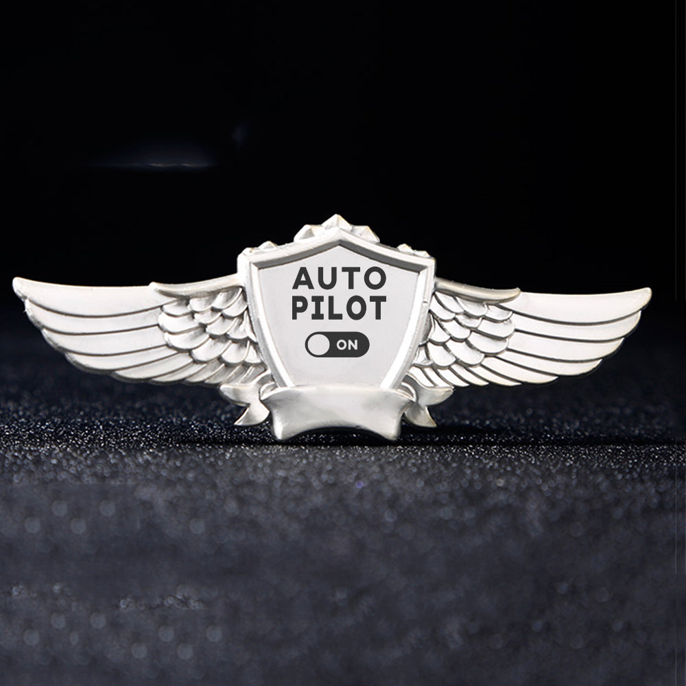 Auto Pilot ON Designed Badges