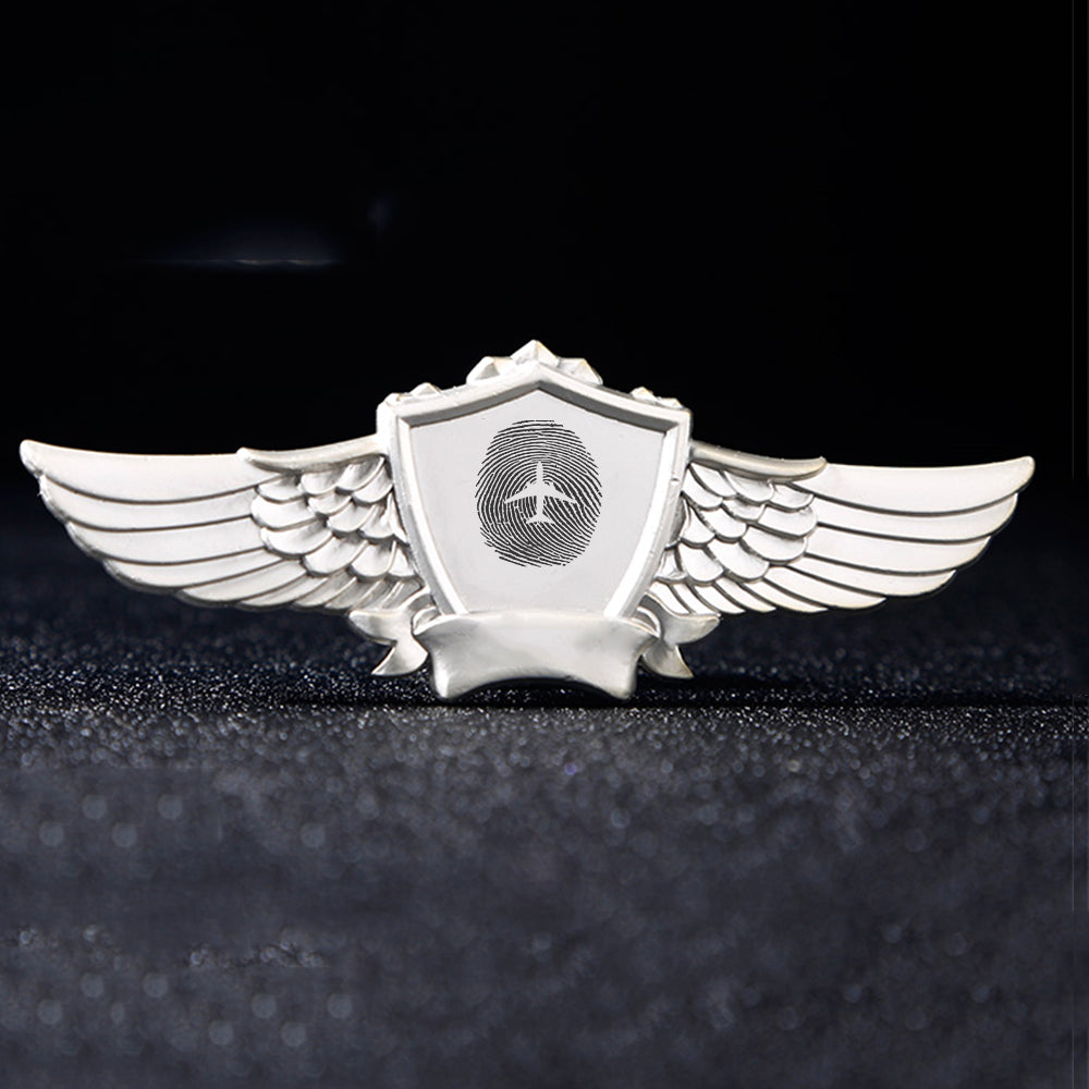 Aviation Finger Print Designed Badges