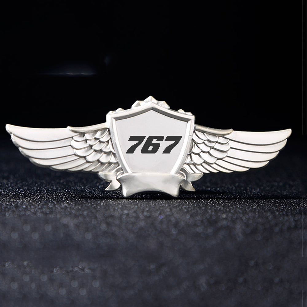 767 Flat Text Designed Badges