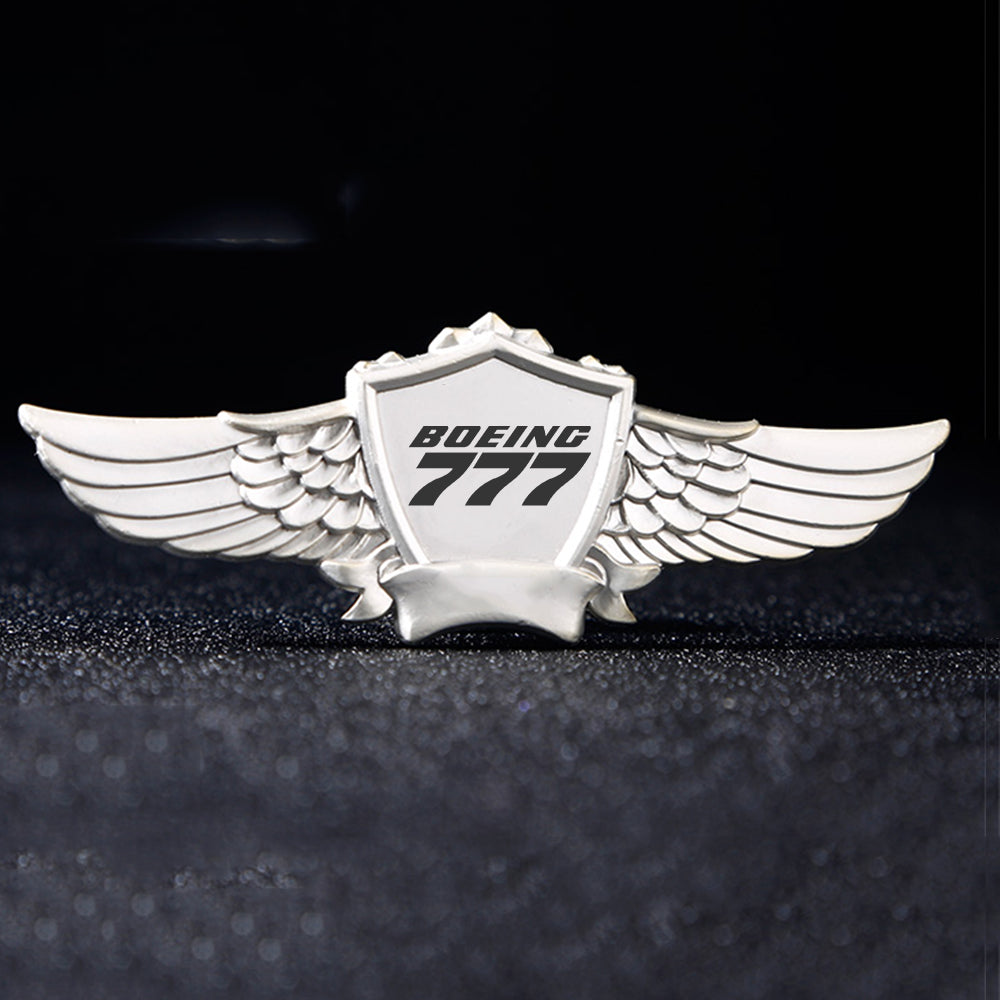 Boeing 777 & Text Designed Badges