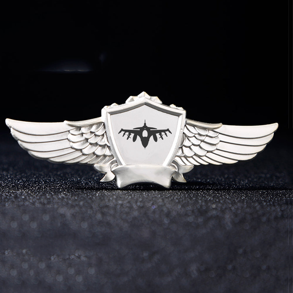 Fighting Falcon F16 Silhouette Designed Badges