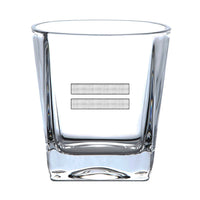 Thumbnail for Silver Pilot Epaulettes 2 Lines Designed Whiskey Glass