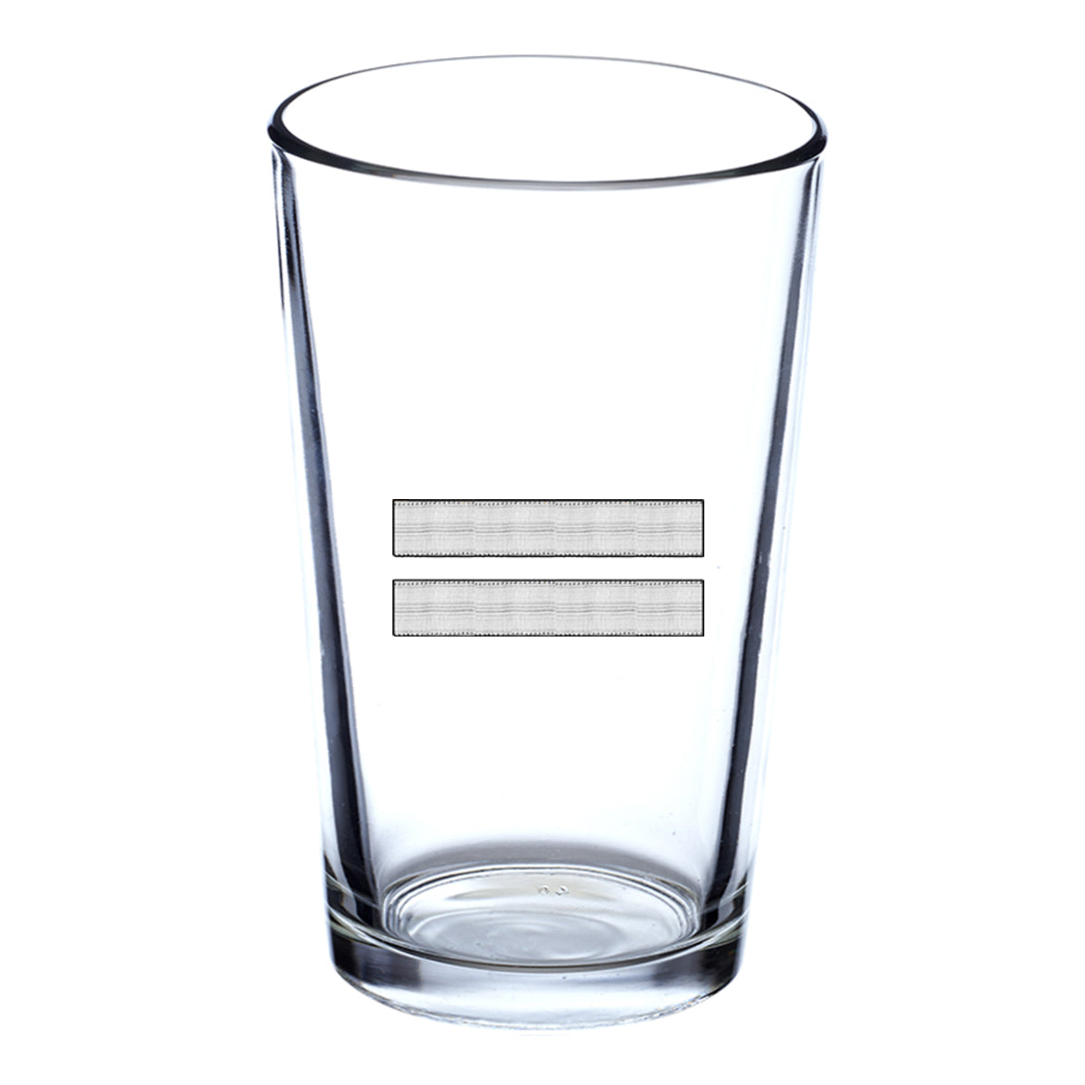 Silver Pilot Epaulettes (2 Lines) Designed Beer & Water Glasses